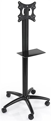 Rolling Single Pole TV Stand Single Pole TV Stand with Tilting Bracket