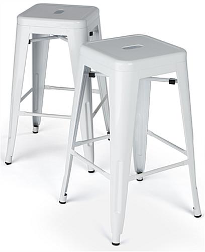 Square Seats Modern Metal Stools Modern Metal Stools with Square Seats