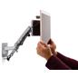 Articulating arm tablet mount with two magnetic pads
