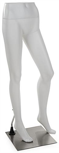 Metal Base White Mannequin Leg Form White Mannequin Leg Form with Metal Base