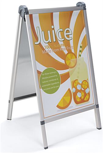 24" x 36" Silver Aluminum Outdoor Snap Poster A-Frame Silver Aluminum Outdoor Snap Poster A-Frame for 24" x 36" Prints