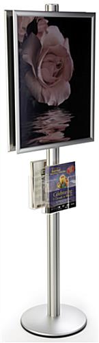 22x28 Dual Frame Stand with Acrylic Pockets for 8.5" x 11" Materials 22x28 Dual Frame Stand with Acrylic Pockets, Holds 2 Stacks of Magazines