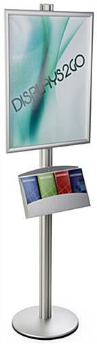 22x28 Dual Frame Stand with Pamphlet Pockets, Metal 22x28 Dual Frame Stand with Pamphlet Pockets, 4 Slots