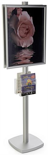 22x28 Floor Stand with Literature Holder & 2 Frames Double Sided 22x28 Floor Stand with Literature Holder