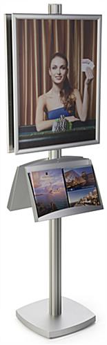 Aluminum 22x28 Metal Poster Literature Stand Silver 22x28 Metal Poster Literature Stand
