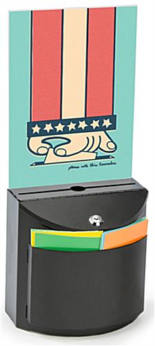 Black Ballot Box Black Ballot Box with Graphics Holder