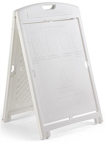 Nude View of 24 x 36 Plastic Sign Board Frame White 24 x 36 Plastic Sign Board Frame