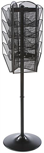 Spinning Mesh Magazine Rack, 30 Brochure Pockets Spinning Mesh Magazine Rack, 15 Periodical Pockets