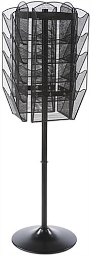 Mesh Brochure Spinner, Black Finish Mesh Brochure Spinner, Rotates Full 360°