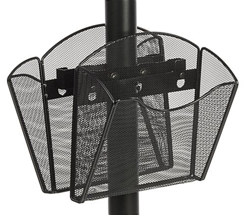 Double-Sided Mesh Literature Pocket with Bracket - Close Up Double-Sided Mesh Literature Pocket with Bracket - Two Sided