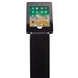 Black locking iPad tablet floor stand with exposed home button