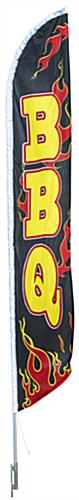 Outdoor "BBQ" Banner Flag is 14' Tall 14' Tall Outdoor "BBQ" Banner Flag