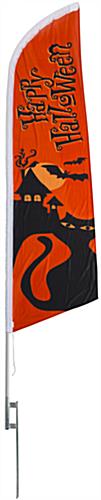 Halloween theme feather flag with premade artwork Halloween theme feather flag with cat graphics