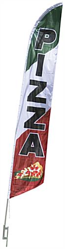 14" Pizza Flag Pizza Flag with Aluminum Pole