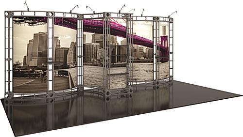 20ft-Wide Portable Trade Show Display Truss System Orbus Booth Kit Orbus portable trade show display truss system 20’ wide modular booth