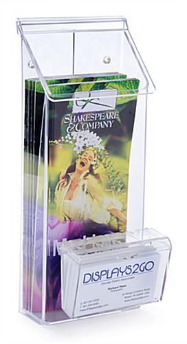 Outdoor Flyer Dispenser With Brochures and Cards Acrylic Outdoor Flyer Dispenser