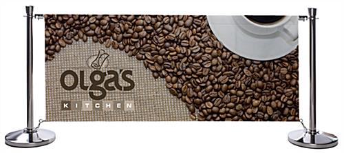 Cafe Screen with Full Color 1 Sided Graphics Cafe Screen with Single Sided Printing
