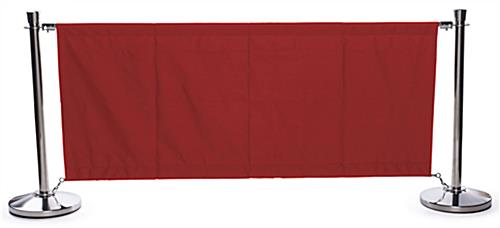 Red Cafe Banner Includes 4 Panels & 5 Stanchions Red Cafe Banner