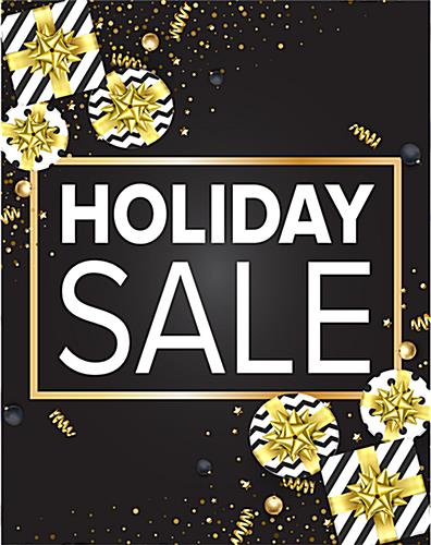 Holiday Retail Poster Set Comes with a Variety of Sign Styles to Fit Any Space Multiple size holiday retail poster set