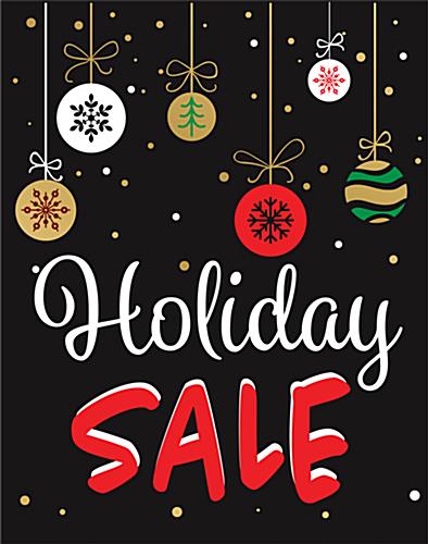 Multipack of "Holiday Sale" business posters with ornament designs Multipack of "Holiday Sale" business posters with black background