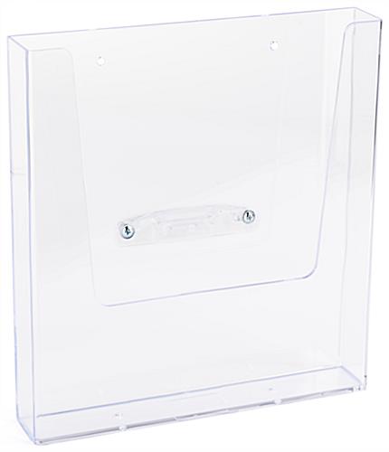 This Social Distancing Brochure Holder for PCSG Series Can Fit Two Brochures Side by Side 8.5 inch x 11 inch social distancing brochure holder for PCSG series