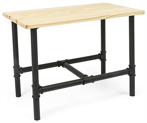 Urban Small Pipe Retail Table Small Pipe Retail Table with Pipeline Connectors on Legs