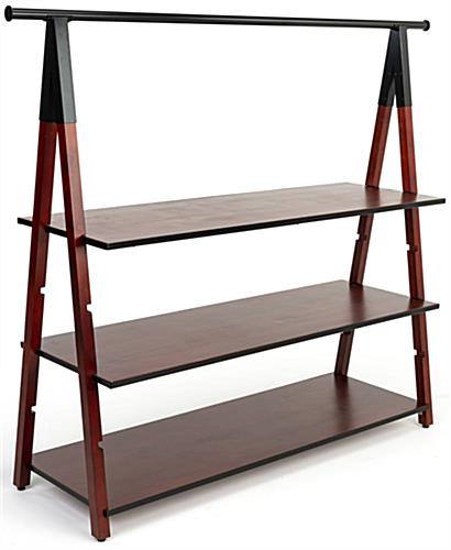 Wooden A-Frame Clothes Rail - Ideal for Retail Stores Multi tiered wooden a frame clothes rail