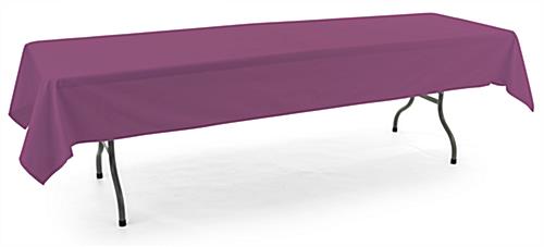 These Purple Rectangle Tablecloths are Perfect for Campus Events Purple rectangle tablecloths with polyester fabric