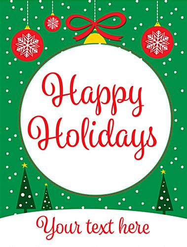 Customizable 18” x 24” “Happy Holidays” Retail Poster Green 18” x 24” “Happy Holidays” Retail Poster