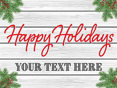 Happy Holidays Window Display Poster with Editable Text Line Happy Holidays window display poster with custom text line