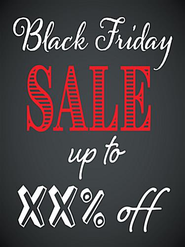 Front main shot of Store Window Black Friday Poster Store window Black Friday poster with custom text