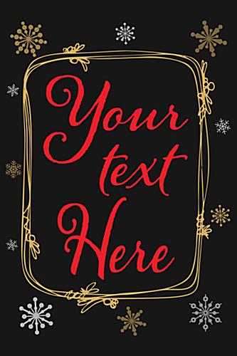 Custom Text Chalkboard Holiday Poster Suitable for Framing for a Professional Display Custom text chalkboard holiday poster with editable message
