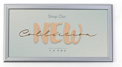 Modern Silver 12 x 24 Snap Frame Silver 12 x 24 Snap Frame for Advertisements