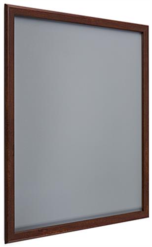 Wood Effect Wall Snap Poster Frame with Vinyl Trimmed Edges in Walnut Color Wood effect wall snap poster frame with non-glare lens