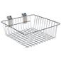 Slatwall basket with wired metal material