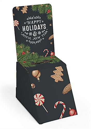 Spruce Up a Retail Table with this Holiday Printed Cardboard Ballot Box Holiday printed cardboard ballot box with seasonal message