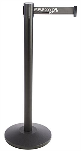 Economy Stanchion with Gray Printed Belt Stanchion with Gray Printed Belt & Custom Retractable Band