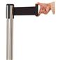 These retractable belt stanchions have a belt width of 3 inches