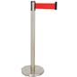 These retractable belt stanchions are for indoor use