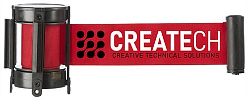 Silkscreen Application Red Custom Stanchion Belt with 2 Color Printing Silkscreened Red Custom Stanchion Belt with 2 Color Printing