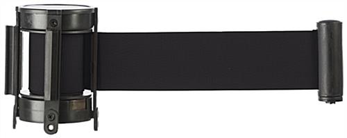 Black Stanchion Belt Retractable Band Black Stanchion Belt Measuring 6.5 Feet Long