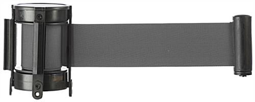 Gray Stanchion Belt Cassette Attachment Gray Stanchion Belt Retracting