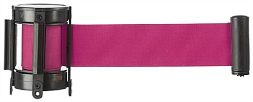 Retractable Pink Belt Stanchion Barrier is Great for Breast Cancer Awareness Events Retractable pink belt stanchion barrier for QueuePole.Economy series