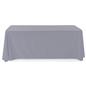 Grey polyester table covers with sewn-in corners