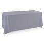 Grey polyester table cover with flame retardant material