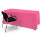 This pink single sided custom table throw with four sides