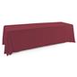 Plum polyester table cover fits up to 8 foot surfaces
