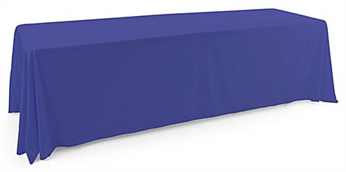 This Royal Blue Polyester Table Cover Is Great for Trade Shows Polyester table cover with royal blue color