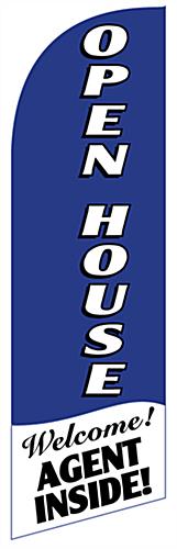 Polyester OPEN HOUSE Vertical Blue Banner Flag Replacement OPEN HOUSE Vertical Blue Banner Flag