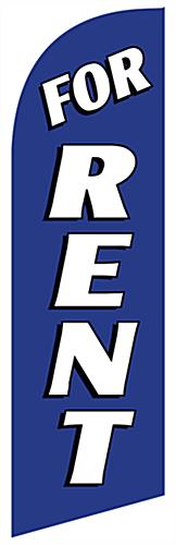 Polyester FOR RENT Blue Advertising Flag Banner Replacement FOR RENT Blue Advertising Flag Banner